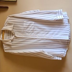 Balmain button down long sleeve striped dress shirt neck size 16.5